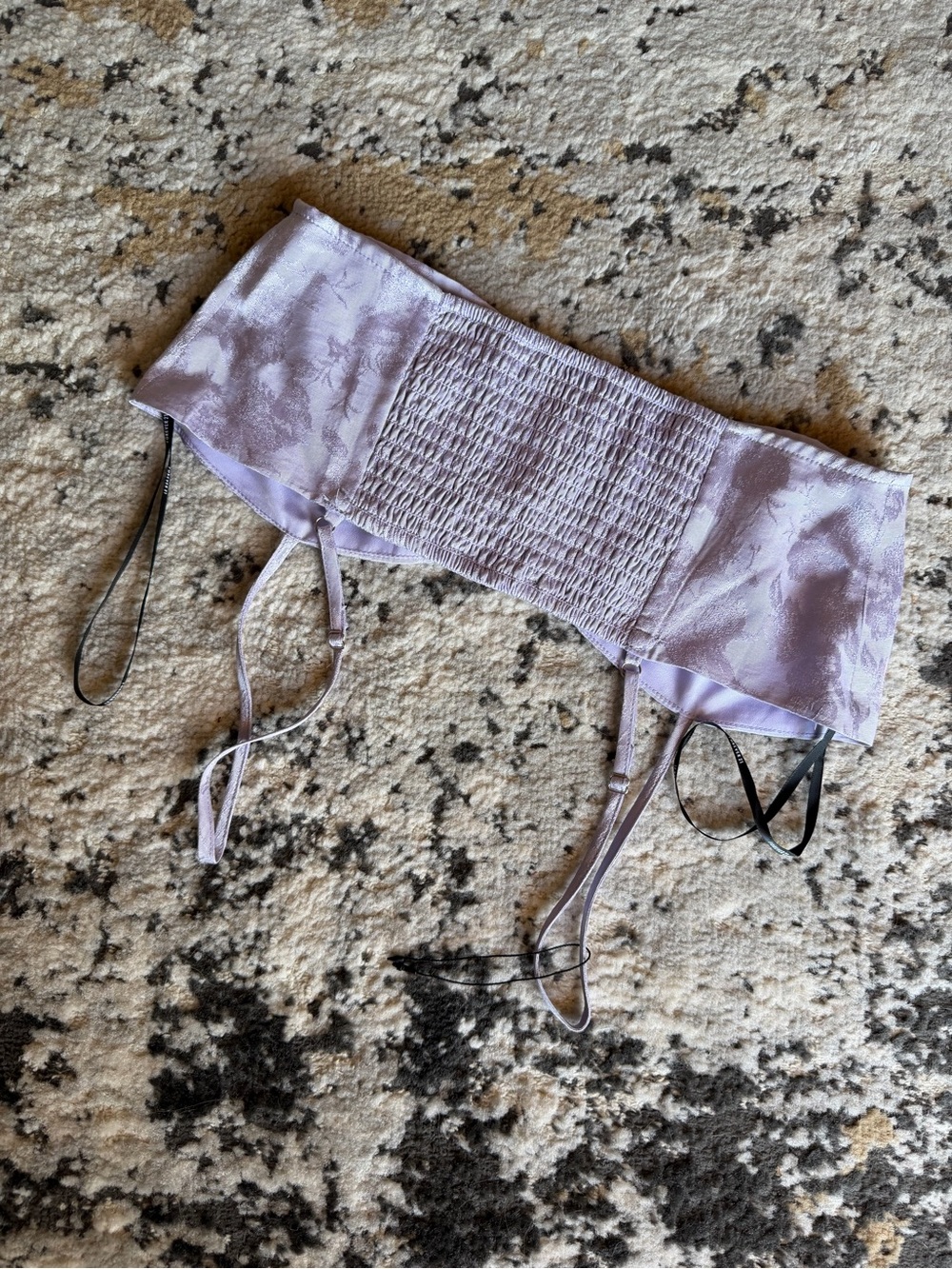 Forever 21 Lavender Jacquard Crop Top & Pleated Shorts Set - Picture 6 of 8